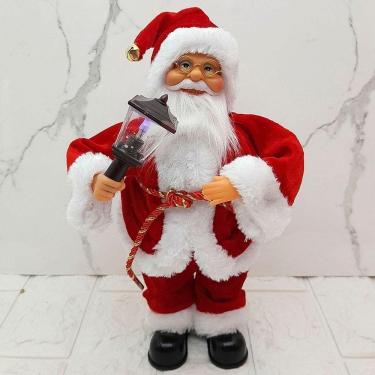Imagem de Boneco Papai Noel Musical Com Movimentos Enfeite Natal 30cm