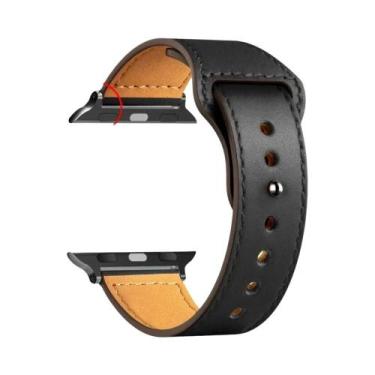 Imagem de Pulseira De Couro Unissex Para Apple Watch Series 8 9 3 4 5 6 SE 7 Ult