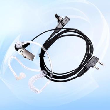 Imagem de Microfone de fone de ouvido sem fio de 3,5 mm com microfone, tubo acústico de 2 pinos – fone de ouvido para walkie-talkie, fones de ouvido sem fio, microfones para apresentações de conferência