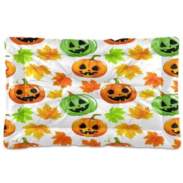 Imagem de SEHANY Cama de Halloween Pumpkins para cães e gatos com fundo antiderrapante, cama de canil, colchão macio para animais de estimação, lavável para cães pequenos, médios e grandes, gatos, 61 x 45 cm