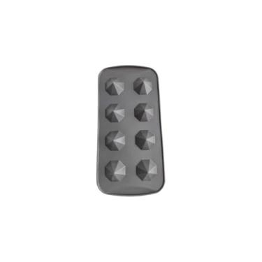 Imagem de Forma de Silicone Diamante para Gelo Molecular e Chocolate, 4 Cavidades, 12.5x12.5x3.8cm, com Tampa e Funil, Livre de BPA