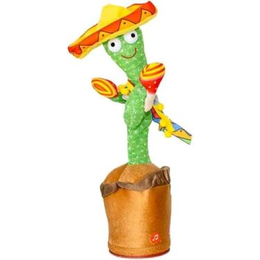 Imagem de Cacto Dançante e Falante Infantil – Brinquedo Musical com Movimentos, Luzes Coloridas e Repetição de Voz | USB Recarregável (Chocalho)