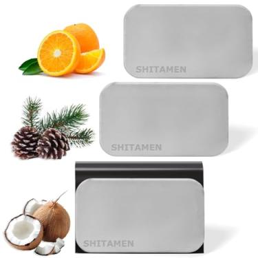 Imagem de Ambientador de carro, ambientador de pedra, eliminador de odor automotivo para clipe de viseira - ambientadores de carro de longa duração - Pacote com 3 variedades - CLIP INCLUÍDO (Cabana-Pine-Pomar)