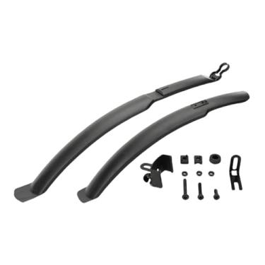 Imagem de Conjunto de para-lamas para bicicleta MTB de 26 a 29 polegadas, estável, dianteiro, ajustável, traseiro, aileron, alargado, acessórios para bicicleta XC(Black E)