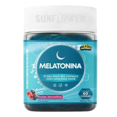 Imagem de Melatonina Sunflower Sabor Frutas Vermelhas 60 Gomas