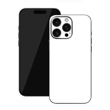 Imagem de Pacote com 2 adesivos de telefone para 16 Pro Max, com 2 protetores de tela de vidro temperado, película protetora de cobertura completa compatível com iPhone traseira, câmera, moldura (branca)