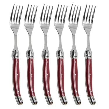 Imagem de Conjunto De 6 Garfos Laguiole Luxo (Bordô)