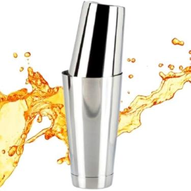 Imagem de Coqueteleira profissional, Boston, inox, bartender, bebidas, bar, drinks, 820ml, polida.