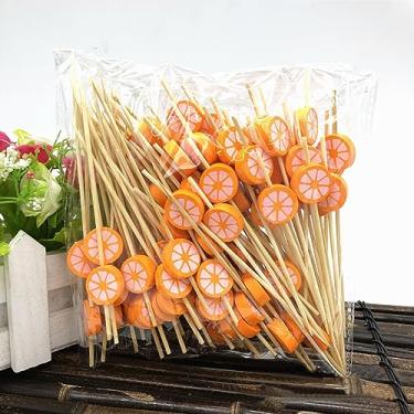 Imagem de 100 Pacotes de Palitos Bambu para Cocktail Dentes Frutas Casamento Aniversário Festa Fornecedores Praia Petiscos Bebidas