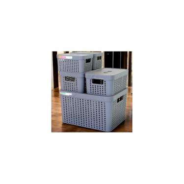 Imagem de Caixa Organizadora Multiuso, 66 Litros, PVC e Poliéster, 49x39x32cm, para Closets e Guarda-roupas