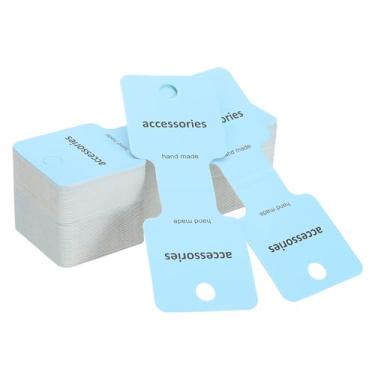 Imagem de PATIKIL 100 peças de cartões de exibição de joias, 12 x 4,8 cm em branco para colar e pulseira expositor de cartão, embalagem de joias para pendurar colares, gargantilhas, brincos, faixa de cabelo