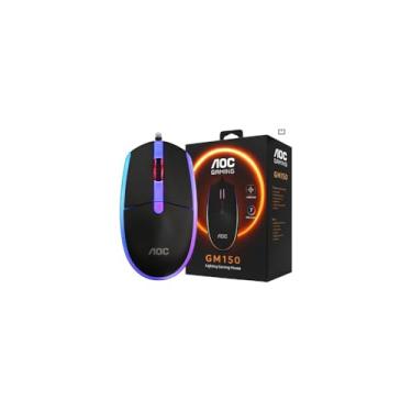 Imagem de Mouse Gamer com Fio 2000 DPI, 6 Botões Programáveis, LED RGB 7 Cores, Sensor Óptico, Preto, 10x3x5.5cm, Cabo 1.5m