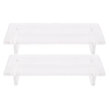 Imagem de HEEPDD Pratos de Sabão Riser Suporte à Prova Dwaterproof água Organizador Economia Espaço para Vaidade Pia Decoração Acrílico Banheiro Contador Bandeja 2 Pçs Banheiro Transparente