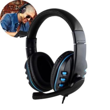 Imagem de Headset Gamer com Fio Microfone Entrada P3 Fone de Ouvido Anti Ruído - Headphone Compatível com Xbox One, PS4, PS5 e PC