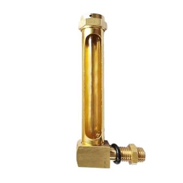 Imagem de Visor De Nível De Óleo Em Latão Em Formato De L (1 Unidade) | Design Com Janela Única | Rosca Macho 1/4"-1/2" BSP/M10-M16 | Visor De 80-500mm Para Cárter/motor A Gasolina(M12x1.5mm,200mm)