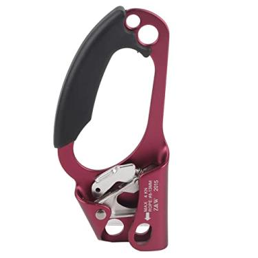 Imagem de Vomeko profissional mão direita ascendente 4kn dispositivo de escalada com corda de liga de alumínio com carga nominal para montanhismo segurança industrial (Borgonha)