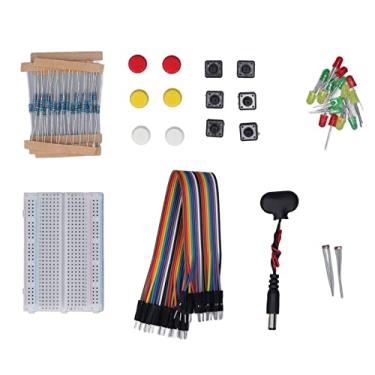 Imagem de LiebeWH Kit de Componentes Eletrônicos 260 Em 1 para R3, Com Placa de Ensaio de 400 Furos, LED, Resistor, Transistor, Protoboard, Placa de Ensaio Sem Solda, Ideal para Projetos DIY