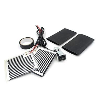 Imagem de Manopla Elétrica de Aquecimento para Moto Manoplas Aquecidas 12V com Controle Interruptor Almofadas Temperatura Ajustáve