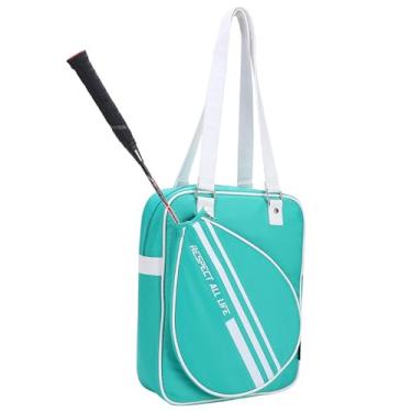 Imagem de Sacolas de raquetes badminton Sacola portátil esporte e fitness com separação seca molhada fashion um ombro PU Forro poliéster Compartimento interno para notebook 14 polegadas