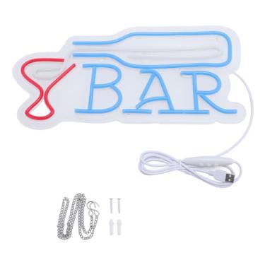 Imagem de FTVOGUE Sinal de Bar, Decoração de Parede Com Luz Led Regulável Com Painéis Acrílicos Esculpidos Em 3d e Tiras de Silicone, para Lojas, Restaurantes, Bares e Casas