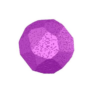 Imagem de Bola Maciça Rocky Ball Stark Pet, Tamanho 40mm, Brinquedo para Cães de Porte Mini e Filhotes, em Borracha Resistente Atóxica, Cor Roxo Neon