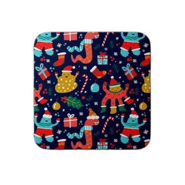 Imagem de Ladrilho Decorativo de Cerâmica Padrão de Natal Com Estampa Divertida