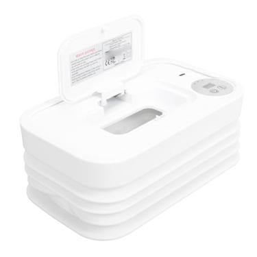 Imagem de ZJchao Aquecedor de Lenços Umedecidos Display Digital Portátil Dobrável Alimentado por USB Com 3 Configurações de Temperatura Aquecedor e Dispensador para Cuidados Com o bebê, Viagens