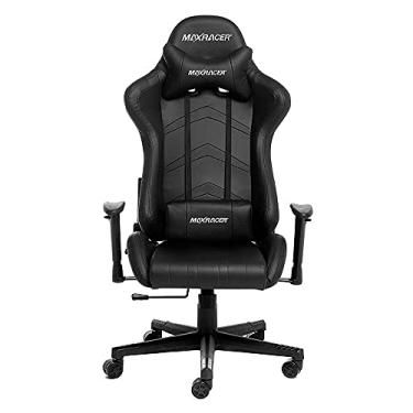 Imagem de MAX RACER - Poltrona Home Office Aggressive - Cadeira Ergonômica de Aço, Cadeira de Escritório (Preta)