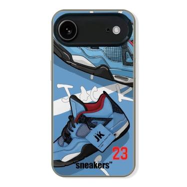 Imagem de Cairiocoin Capa de telefone da marca de calçados esportivos compatível com iPhone 17 Air, Cool Ins Off Tênis clássico branco ou preto etiqueta estética antiderrapante à prova de choque capa de