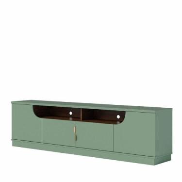 Imagem de Bancada Tv De 75 Polegadas 4 Portas Karol 200cm C04 - D'rossi Verde Pi