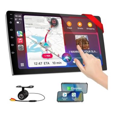 Imagem de Central Multimídia 2 Din 9 Polegadas Tela Grande, Carplay Integrado, 2GB RAM Bluetooth Universal para Carro