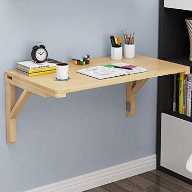 Imagem de Mesa de parede dobrável com economia de espaço, conversível, mesa de trabalho, multifuncional, computador, escrita, sala de jantar, escritório