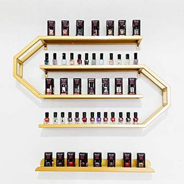 Imagem de Prateleiras de metal para armazenamento de esmalte de parede, suporte de esmalte de parede, suporte de exibição de esmalte de unha, suporte de exibição de combinação de armazenamento de garrafa de