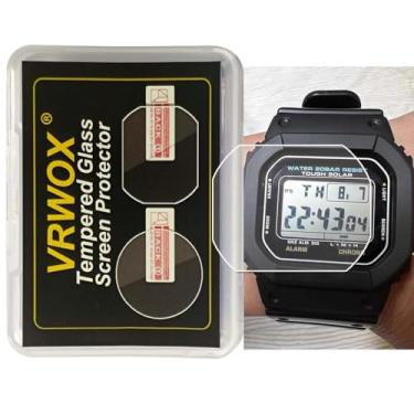 Imagem de VRWOX [2 peças] Protetor de tela de vidro para relógio G-5600UE-1JF G-5600 G-5600UE-1DR, bordas arredondadas 2,5D 9H protetor temperado real premium antiarranhões, anti-impressões digitais sem bolhas
