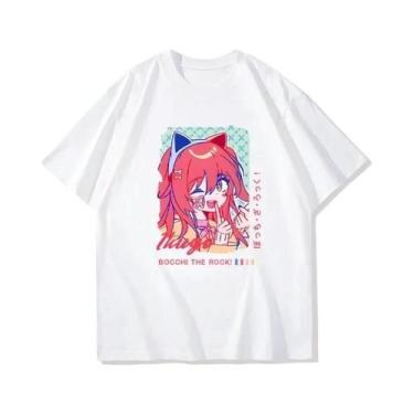 Imagem de Camiseta Oversized De Anime Bocchi the Rock Com Estampa De Música, Cam