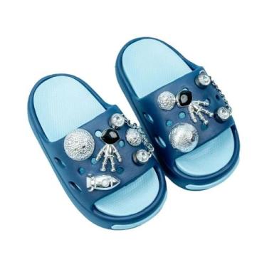 Imagem de Chinelos De Cartoon Alienígena Para Meninos Eva De Duas Cores Com Sola