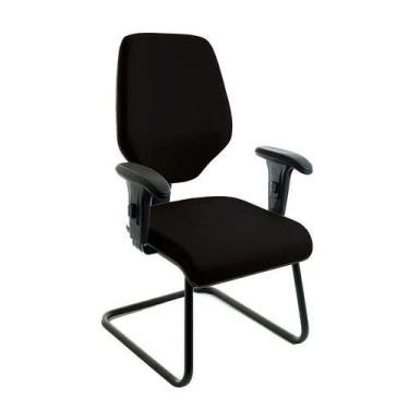 Imagem de Cadeira de Escritório Secretária Amor Preta - Valle Flex