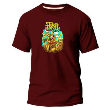 Imagem de Camiseta Básica Algodão Premium Estampa Digital Touch Thesky, Bordô, P