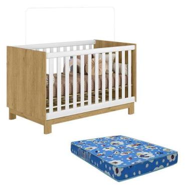 Imagem de Berço Americano 4315 Q Encanto Slim Freijó TOQ Branco Acetinado com Co