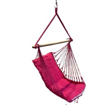 Imagem de Rede Cadeira de teto suspensa Descanso e Balanço cadeira de balanço adulto balanço(ROSA)