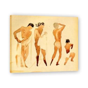 Imagem de Trace PortraitsPrecisionist Impressão em tela aquarela - Arte moderna de paisagem industrial para decoração de casa, escolha exclusiva de colecionadores de arte emoldurada 19 x 24 cm