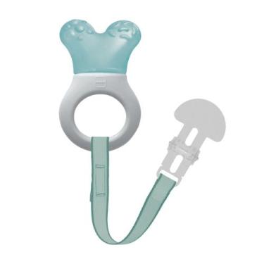 Imagem de Mordedor Para Bebê Com Água Mini Cooler e Clip 4m+ MAM - - Azul, Azul