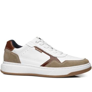 Imagem de Tênis Casual Pegada Masculino em Couro Branco 111704-09, 40