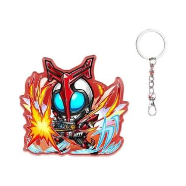Imagem de Pingente Acrílico Kamen Rider De 6CM Para Crianças, Chaveiro De Mochil