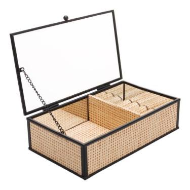 Imagem de Porta-joias toscana 21cm x 12cm x 5,5cm preto metal - WOLFF