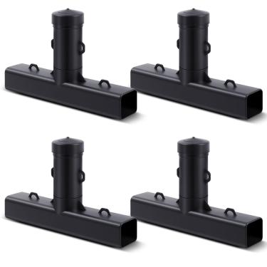 Imagem de Qualirey 4 peças de estações de isca de rato para roedores ao ar livre 15,2 x 10,6 polegadas em forma de T, duas entradas, caixa de veneno para roedores, armadilhas para ratazanas compatíveis com