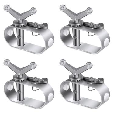 Imagem de 4 peças de guinchos de cobertura de piscina, catraca resistente de alumínio resistente para prender piscinas acima do solo no inverno