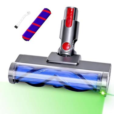 Imagem de LHYNEE Cabeça de substituição à vácuo com 2 escovas antiembaraço com luz LED compatível com Dyson V7/V8/V10/V11/V15/SV10/SV11/SV12/SV14/SV15/SV22 (não para fina) | Substituição da cabeça de vácuo de