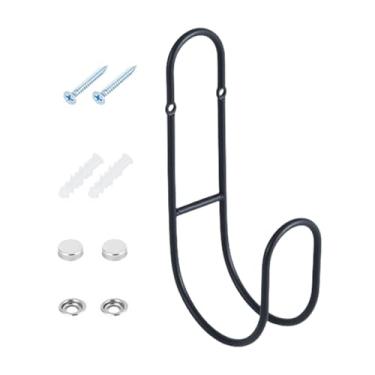 Imagem de Porta-Mangueiras Para Exterior | Metal Resistente Montado Na Parede | Suporte Para Mangueira De Jardim Com Gancho Para Montagem Na Parede - Para Cabos, Tubos, Cordas, Garagem E Quintal