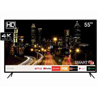 Imagem de Smart TV LED 55" HQ HQSTV55NY Ultra HD 4K Netflix Youtube 3 HDMI 2 USB Wi-Fi